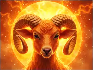 Grafika, Znak, Zodiaku, Baran