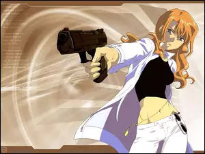 kobieta, Noir, pistolet