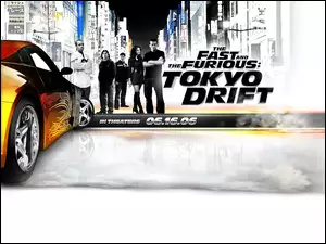 napis, The Fast And The Furious 3, samochód, postacie, miasto