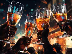 Toast, Kieliszki, Alkohol