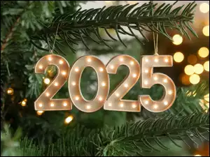 2025, Choinka, Zawieszka, Nowy Rok