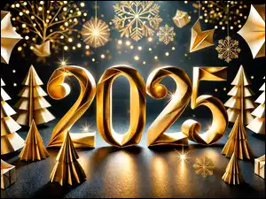 Prezenty, Nowy Rok, 2025, Choinki
