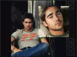 zarost, Colin Farrell, ciemne oczy