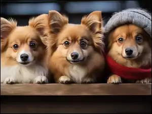 Szalik, Trzy, Psy, Czapka