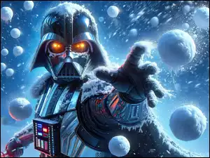 Darth Vader, Star Wars, Oczy, Śnieżne Grafika, Świecące, Kule