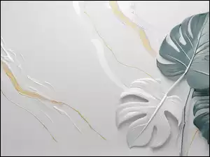 Grafika, Monstera, Liście