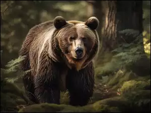 Drzewa, Niedźwiedź brunatny, Grizzly, Las