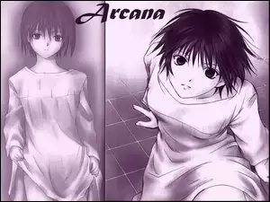 dziewczyny, Arcana, napis
