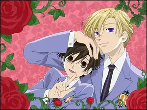 kwiaty, Ouran High School Host Club, ludzie