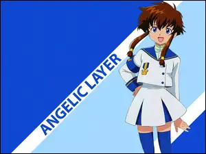 Angelic Layer, kobieta, napisy, człowiek