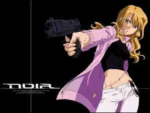 pistolet, Noir, kobieta