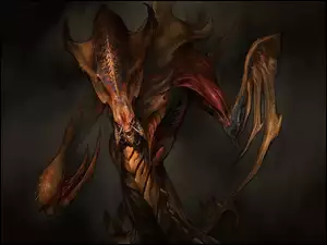 Starcraft 2, kły, potwór, skrzydła