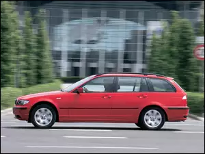 Kombi, Czerwony, BMW E46