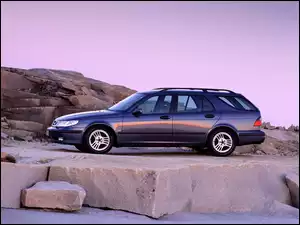 niebieski metalik, Saab 9-3, Kombi