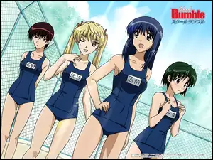 niebieskie stroje, School Rumble, dziewczyny