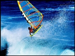 Windsurfing, na fali