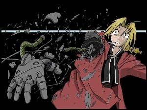 Full Metal Alchemist, ręka, wypadek, postać