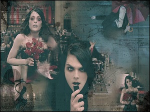 My Chemical Romance, perkusja, kwiaty, kobieta