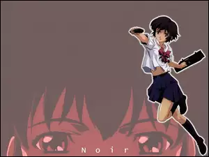 walizka, pistolet, Noir, kobieta