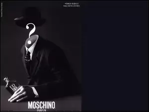 flakon, Moschino, kapelusz, garnitur, perfumy