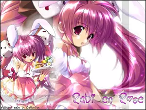 dziewczynki, Digi Charat, uszy, kostka, taca