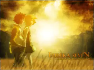 para, Eureka 7, blask, dym, ogień