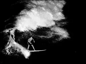 Windsurfing, sepia
