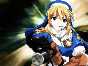 Chrono Crusade, siostra, kobieta, pistolet