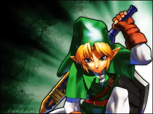 Legend Of Zelda, elf, postać, miecz