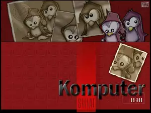 Linux, sepia, pingwin, zdjęcie
