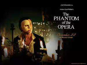 Gerard Butler, świecznik, Phantom Of The Opera