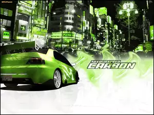 Need For Speed Carbon, mitsubishi, miasto, samochód