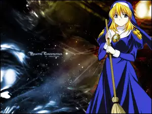 Chrono Crusade, miotła, napisy, kobieta
