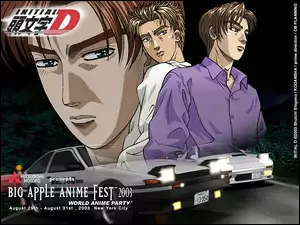 Initial D, auto, ludzie, night