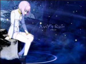 Wolfs Rain, woda, smutna, dziewczyna