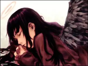 Haibane Renmei, skrzydła, aniołek, kobieta