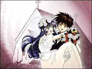 Martian Successor Nadesico, para, ślub, kościół