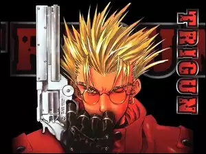 Trigun, pistolet, blondyn
