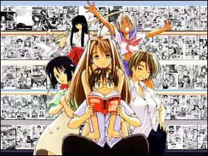 Książka, Bohaterowie, Love Hina