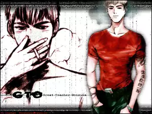 facet, papieros, Great Teacher Onizuka, tatuaż