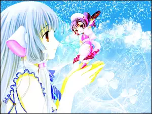 Chobits, tancerka, dziewczyna, puch