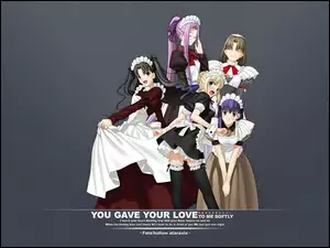 pokojówki, Fate Stay Night, dziewczyny, napisy, służba