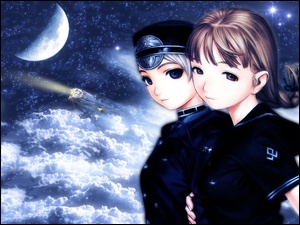 Last Exile, moon, kobiety, pojazd