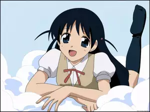 kokardka, School Rumble, biała koszula