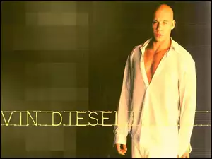 Vin Diesel, biała koszula