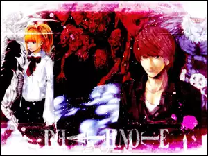 krzyż, dziewczyna, Death Note, czaszka, ruda, chłopak