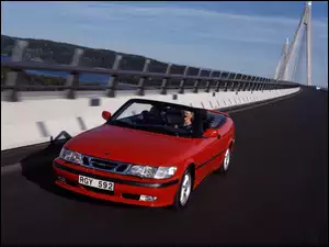 Cabrio, Czerwony, Saab 9-3