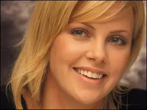 oczy, Charlize Theron, niebieskie