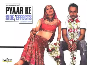 strój, kwiaty, Pyaar Ke Side Effects, hawajskie, hinduska, wino