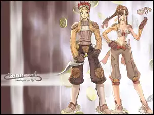 mężczyzna, monety, postacie, Ragnarok, kobieta, sakwa